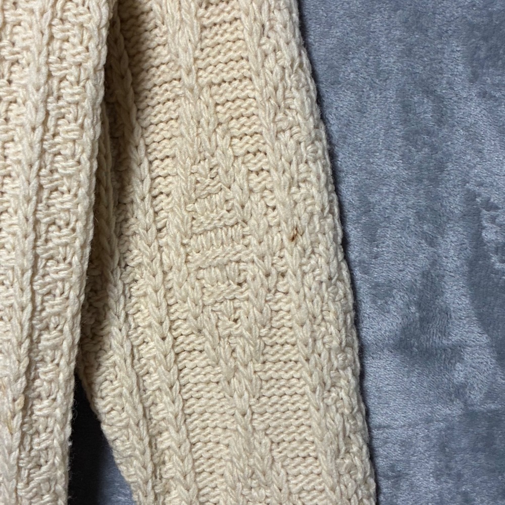 Vtg Pendleton Virgin Wool Cable Knit Cardigan Swe… - image 5